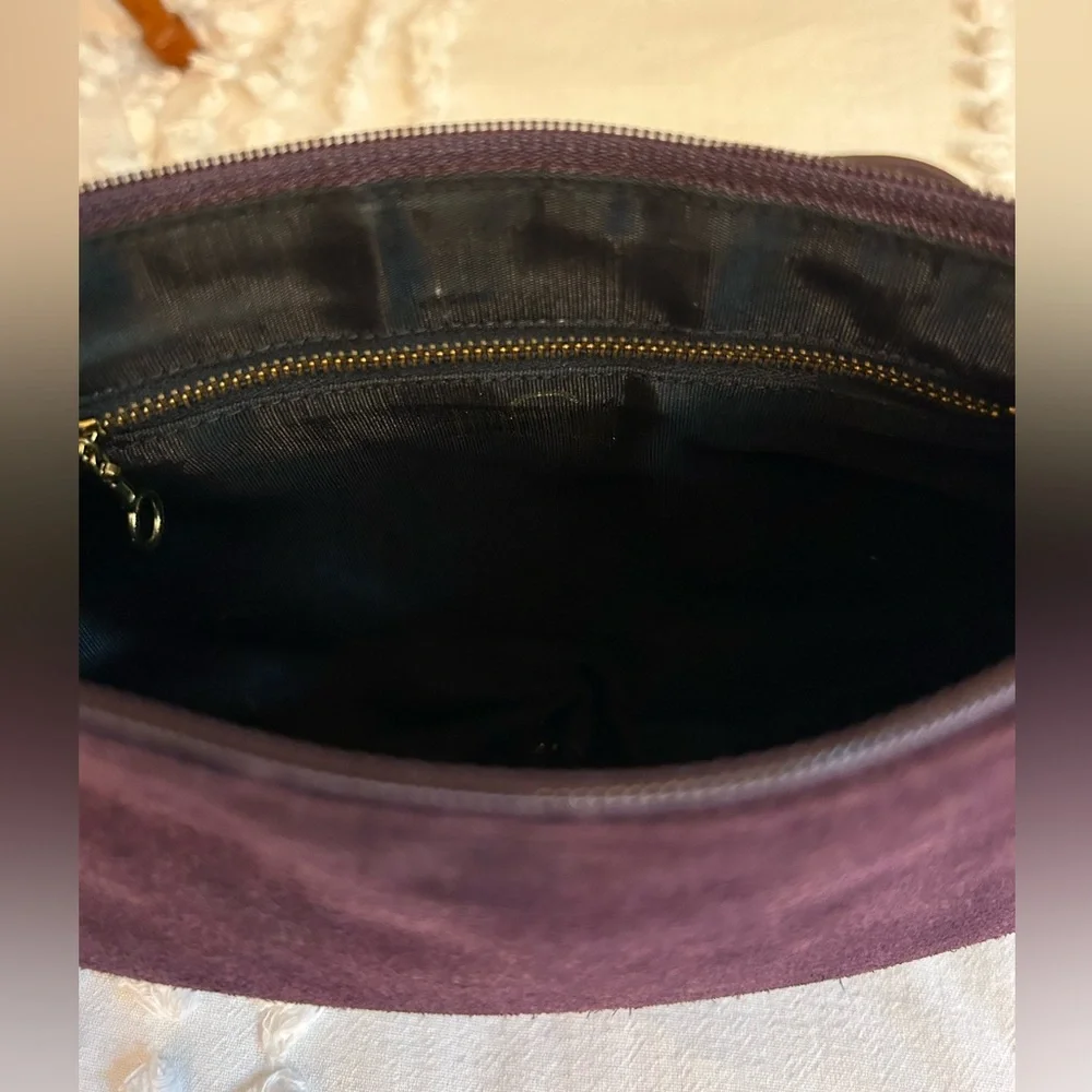 Vintage Margolin Suede Deep Purple Handbag - Picture 6 of 9